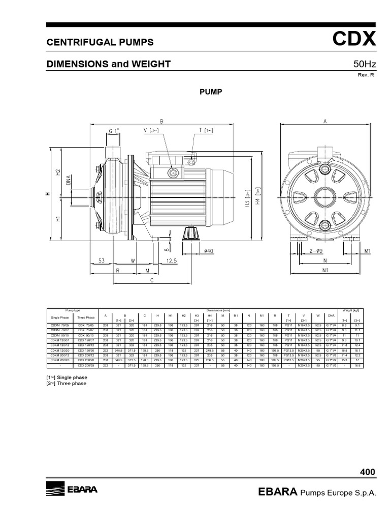 Data Book CDX 50Hz 2 Poli.907-18 | PDF