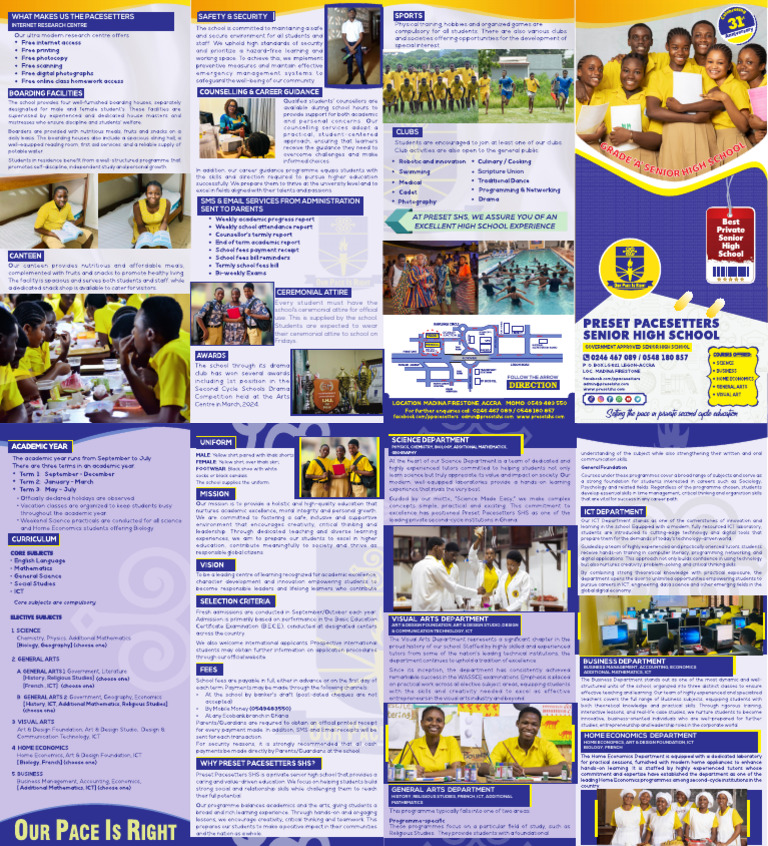 Preset Pacesetters SHS Brochure | PDF | Science | Computing