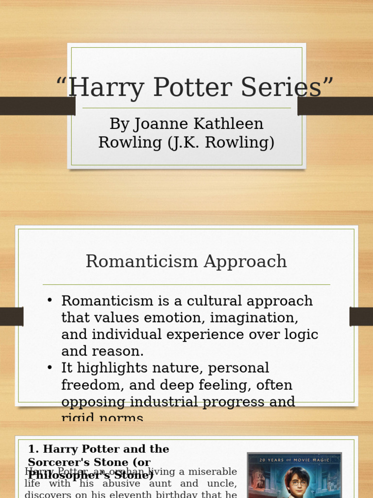 Romanticism in Harry Potter Series | PDF | J. K. Rowling | Harry Potter