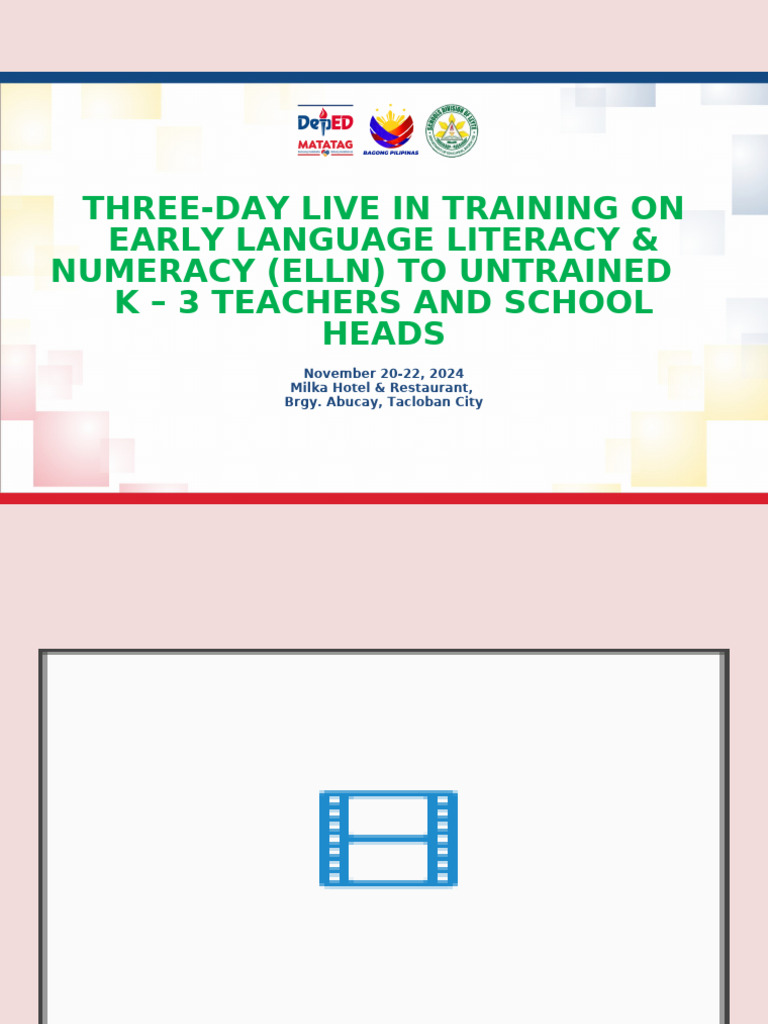 Early Literacy & Numeracy Training 2024 | PDF | Reading Comprehension ...