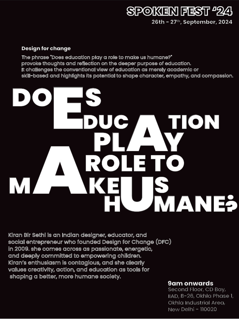 Education's Role in Shaping Humanity | PDF