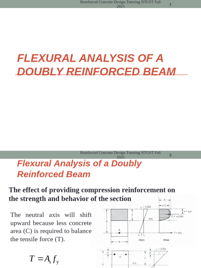 Flexural Analysis of Doubly Reinforced Beams | PDF | Beam (Structure ...