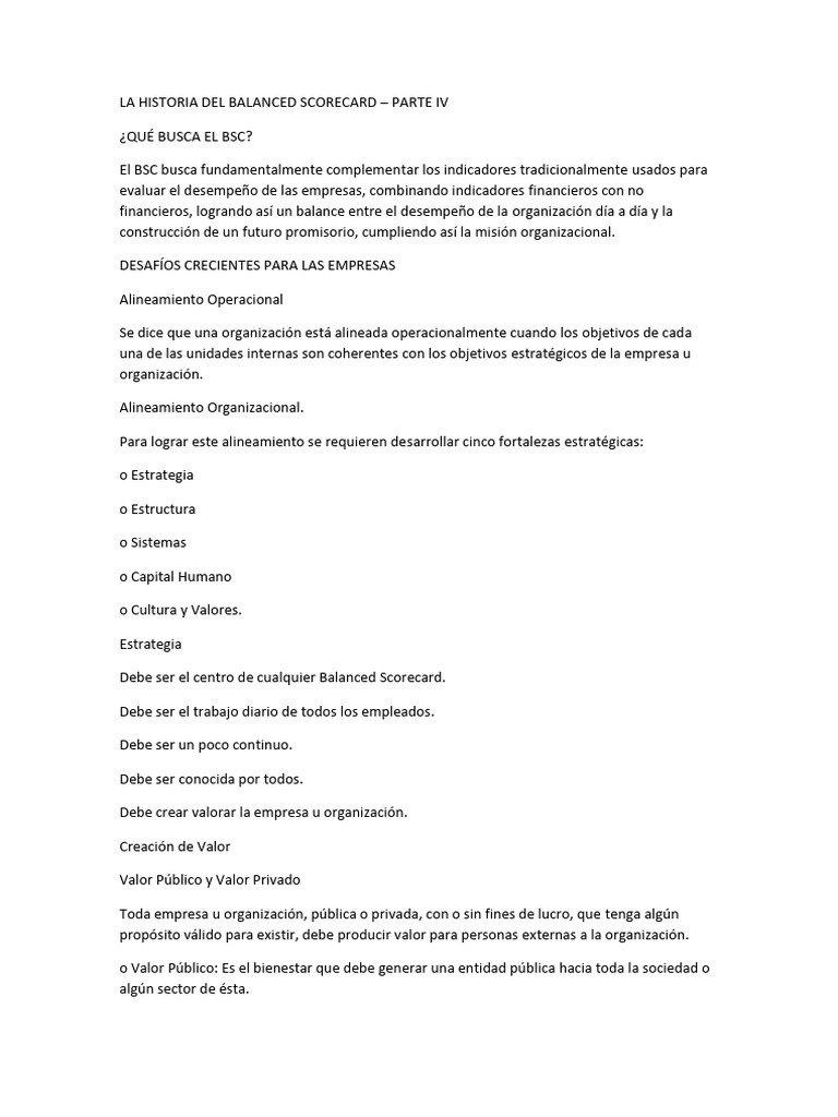 Claves del Balanced Scorecard en Empresas | PDF | Business | Negocios ...