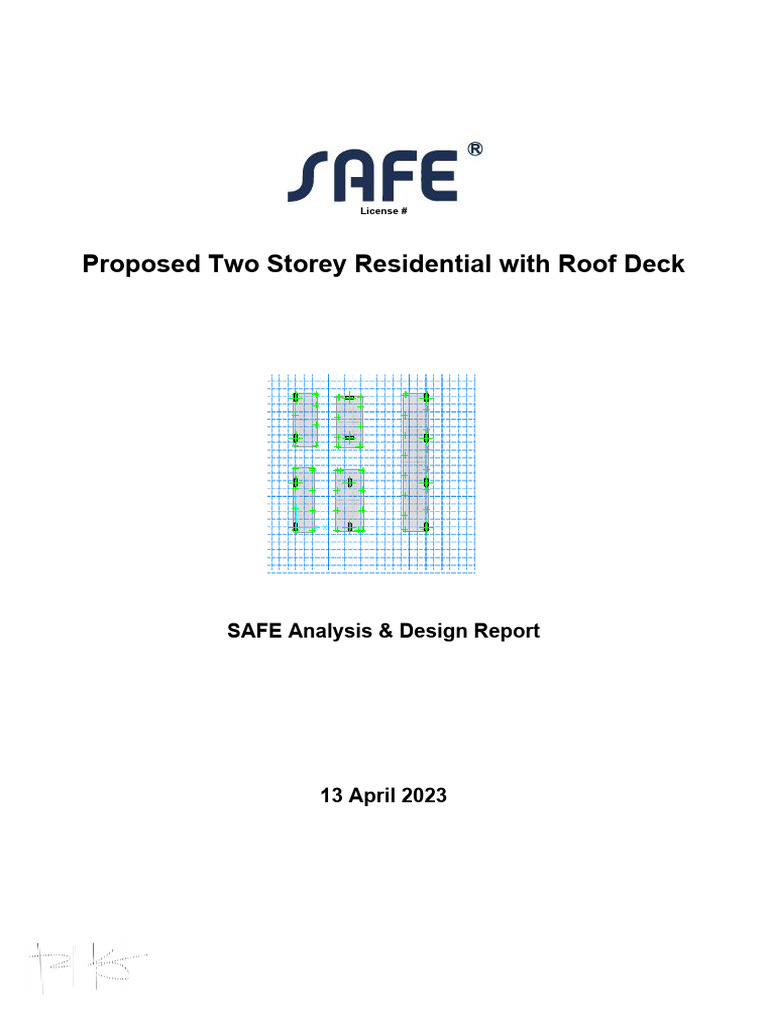 SAFE Analysis for Two-Storey Home Design | PDF