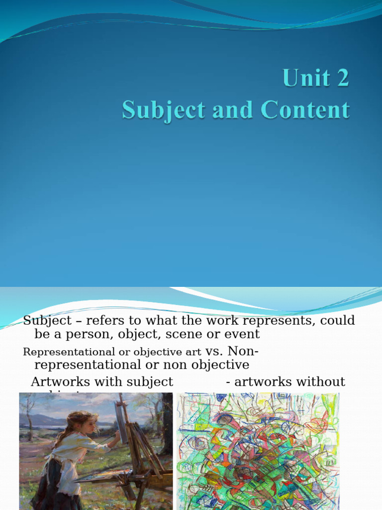 Unit 2 Subject and Content | PDF | Surrealism | Cubism