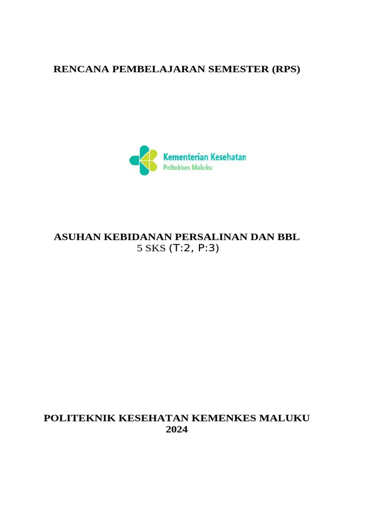 Sampul Rps Persalinan Obe | PDF