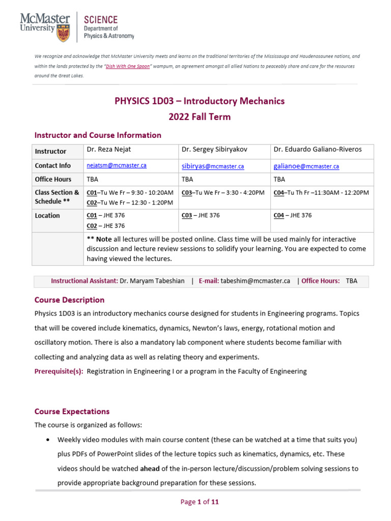 Introductory Mechanics Course Overview | PDF | Turnitin | Academic ...