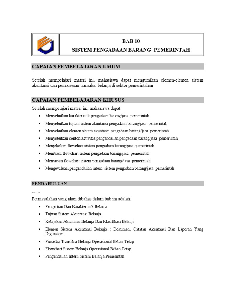 Sistem Pengadaan Barang Pemerintah | PDF