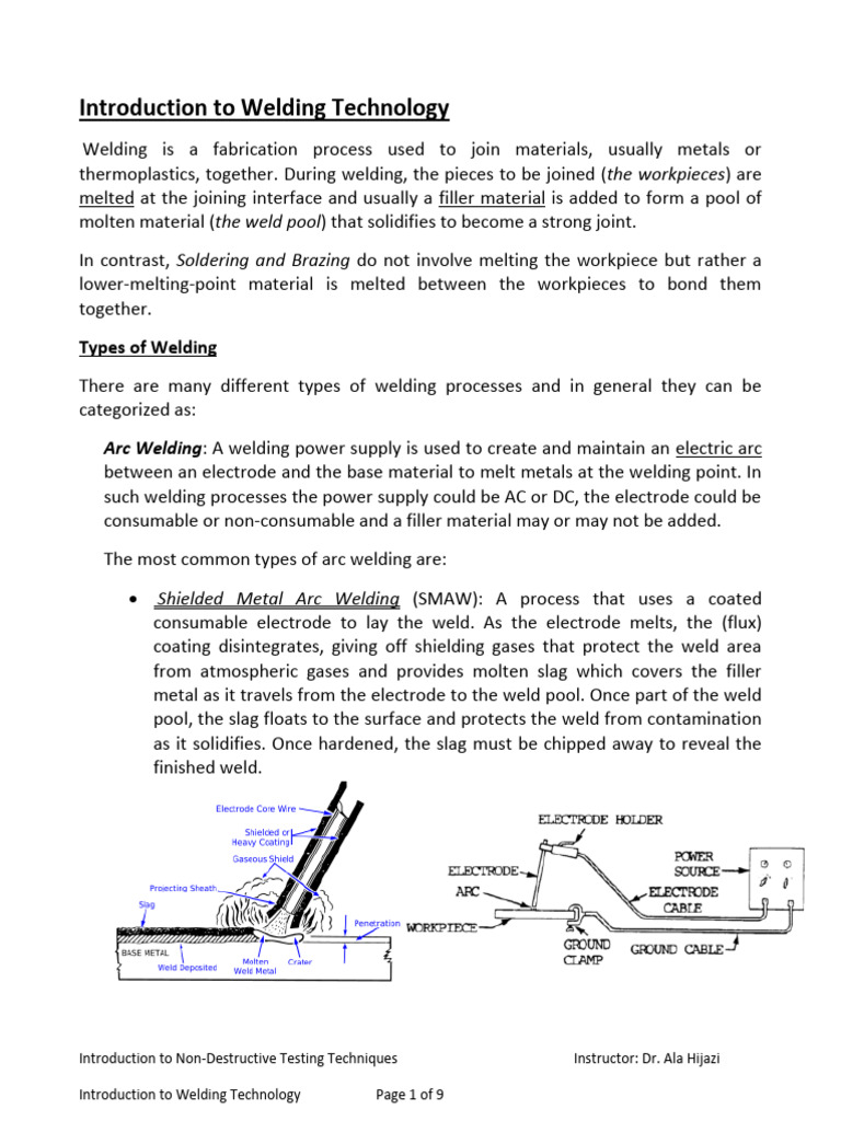 Overview of Welding Techniques | PDF | Welding | Construction