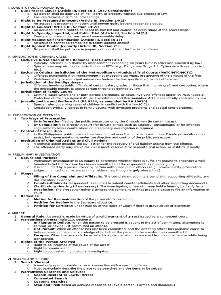 Criminal Procedure Overview | PDF | Prosecutor | Bail