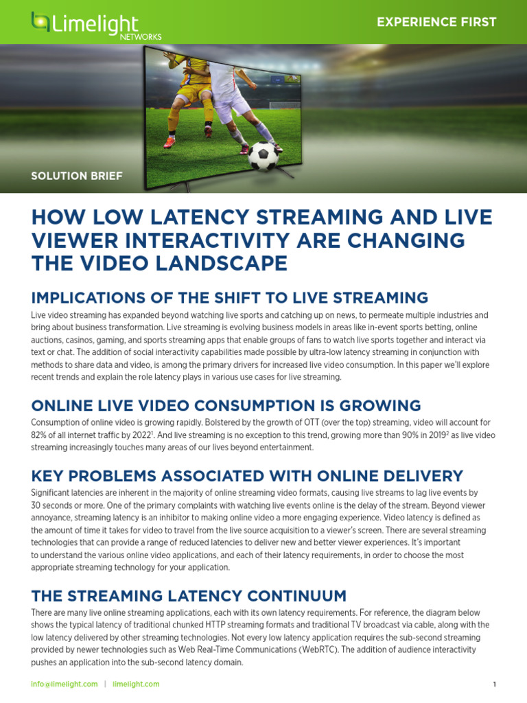 How Low Latency Streaming and Live Viewer Interactivity Are Changing ...