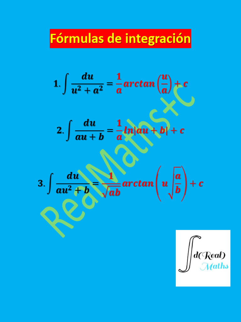 Formulas de Integrales 4 | PDF