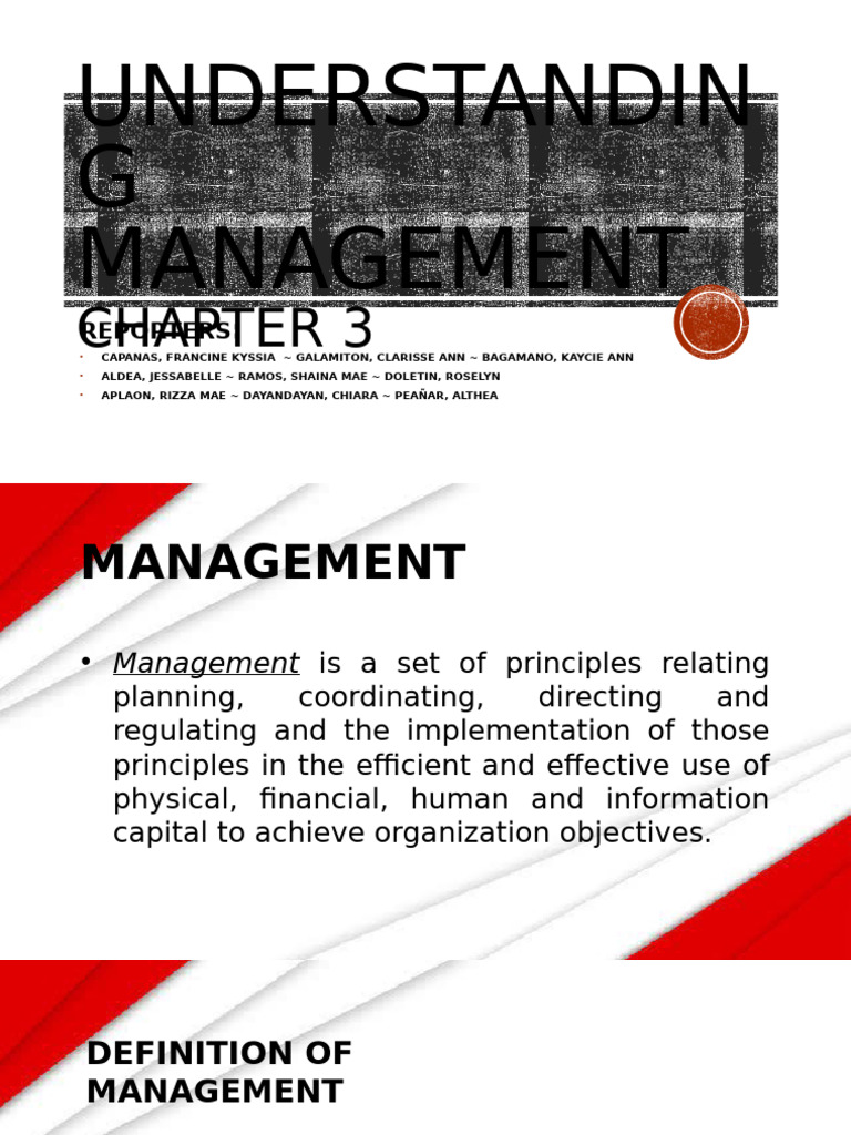 Chapter 3: Understanding Management | PDF | Leadership | Value (Ethics)