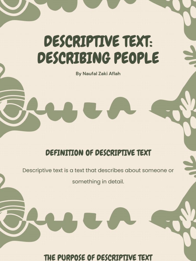 Descriptive Text | PDF