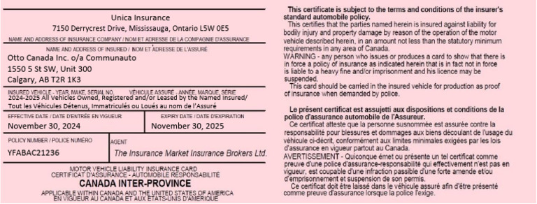 Unica Insurance Vehicle Coverage Details | PDF