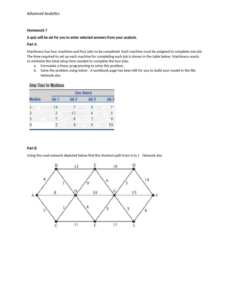 Homework 7 Network LPs-1 | PDF