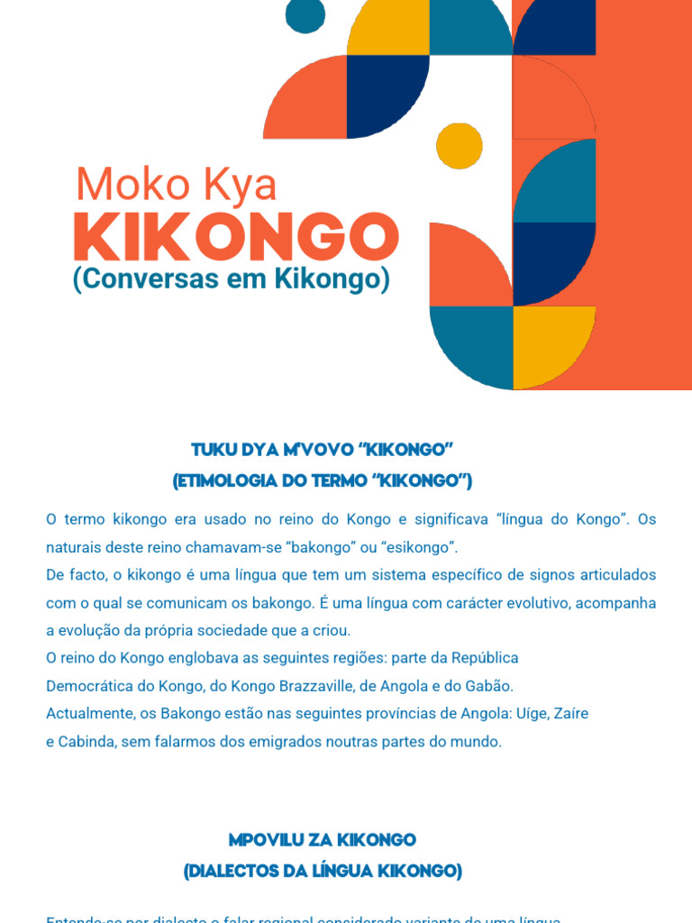 Verbos em Kikongo: Guia Prático | PDF | Dialeto | Angola