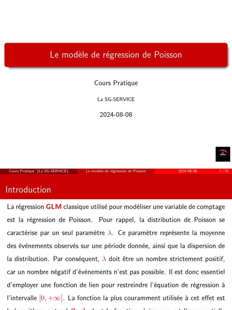 Modèle de régression de Poisson | PDF | Analyse de régression | Loi de ...