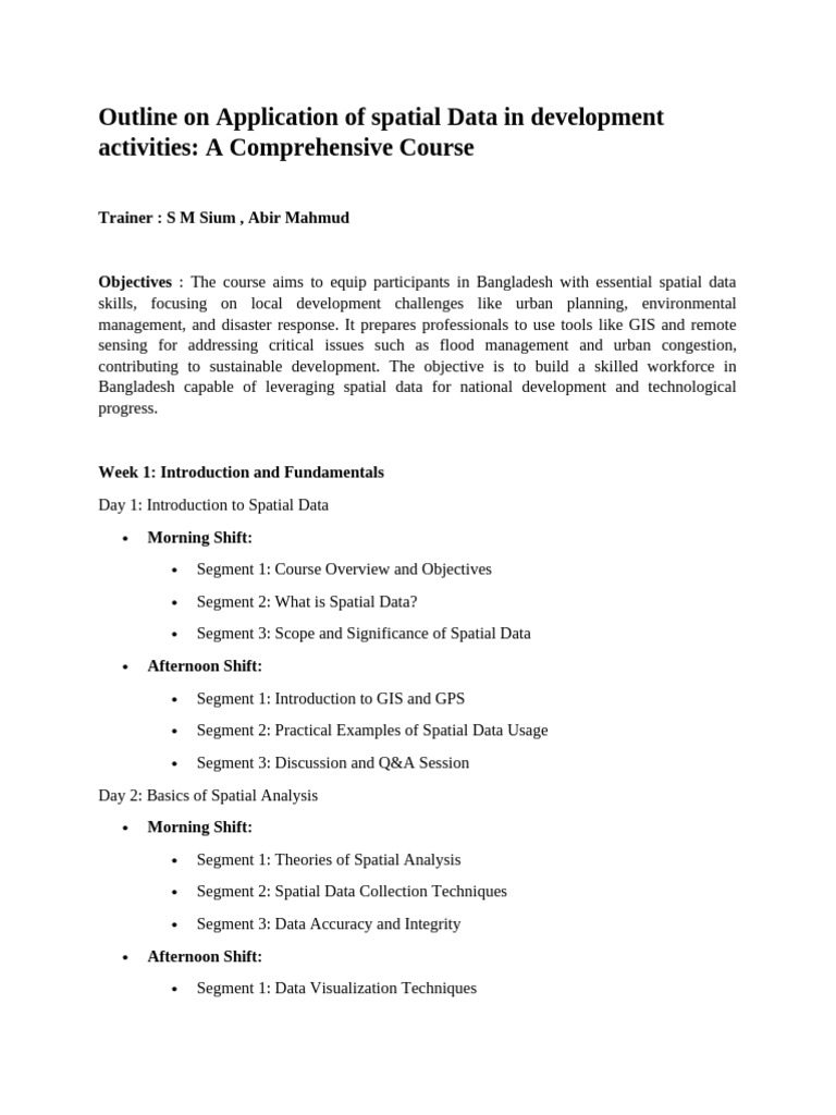 Spatial Data for Development in Bangladesh | PDF | Geographic ...