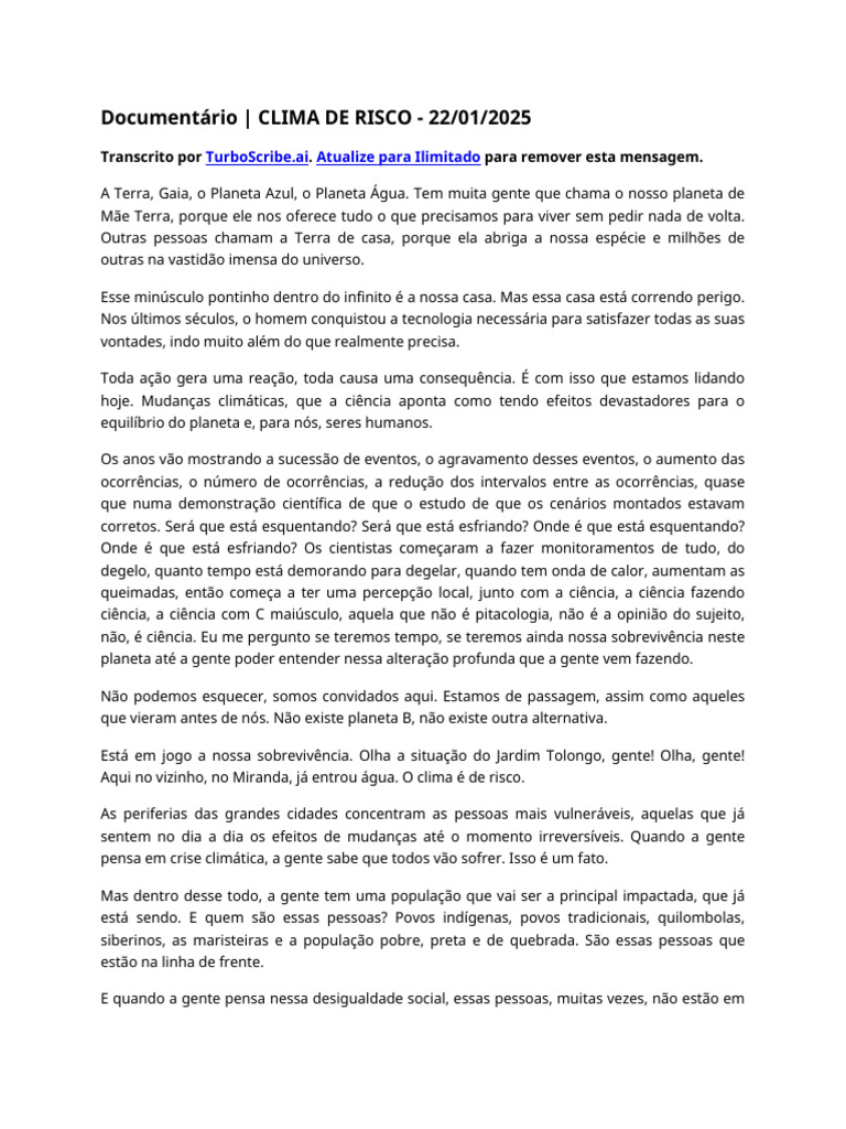 Clima de Risco: Desigualdade e Vulnerabilidade | PDF | Aquecimento ...