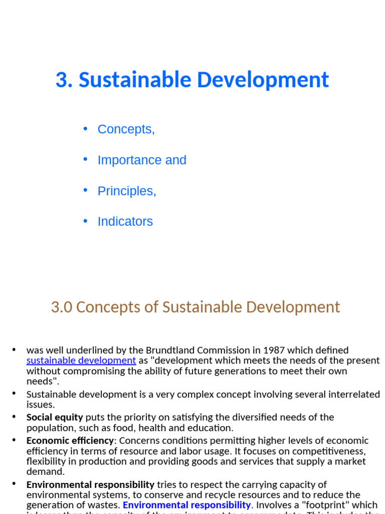 Sustainable Development: Concepts & Goals | PDF | Sustainability ...