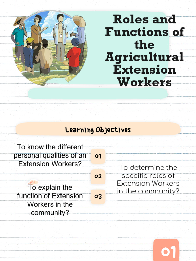 Roles of Agricultural Extension Workers | PDF | Psychology | Cognition