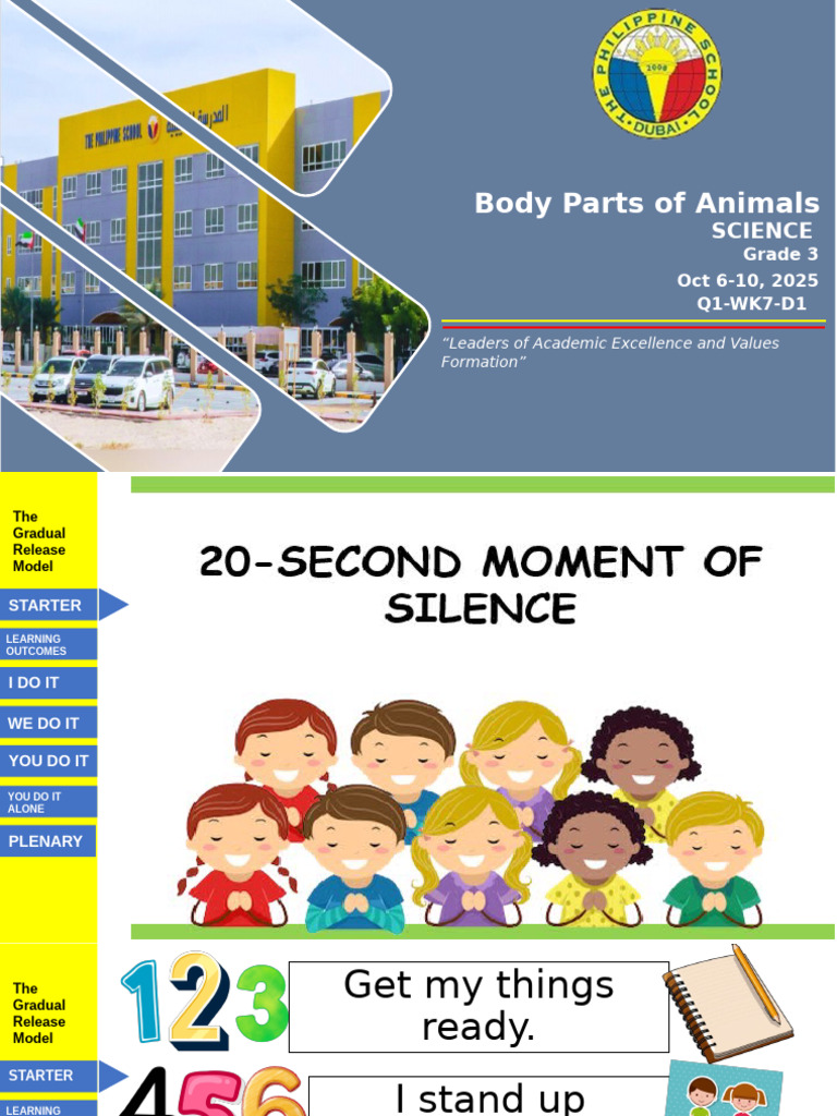 SCIENCE3 Q1W7 DAY1 - Body Parts of Animals | PDF | Learning | Curriculum