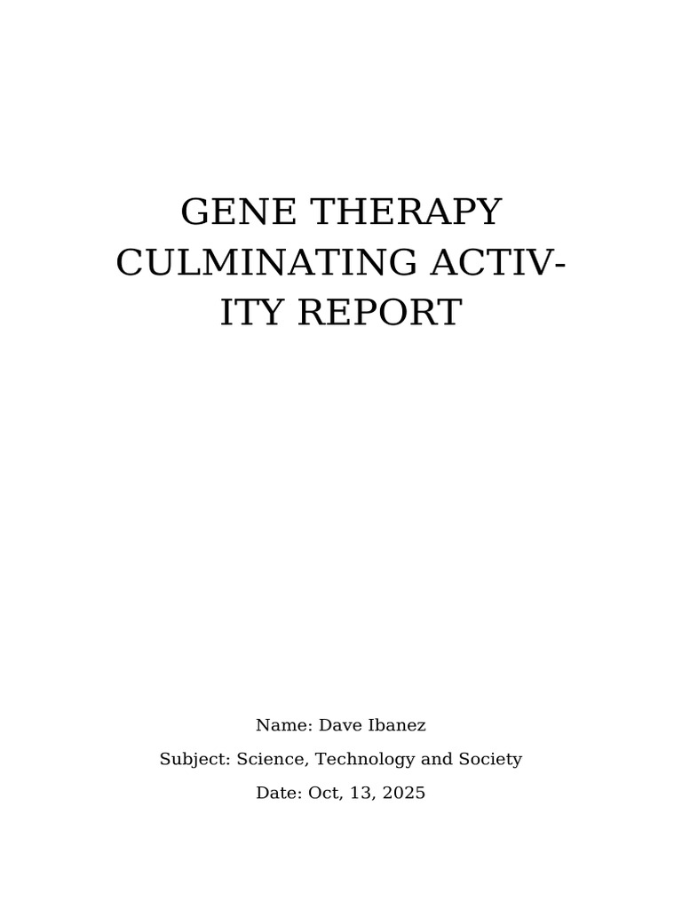 Gene Therapy | PDF