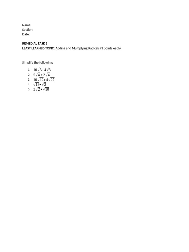 Remedial Task 3 Q2 | PDF