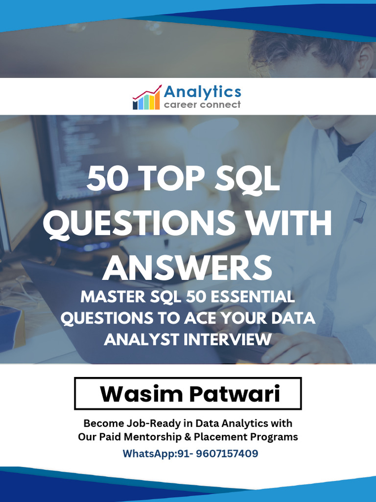 50 Top SQL Questions With Answers | PDF | Database Index | Sql