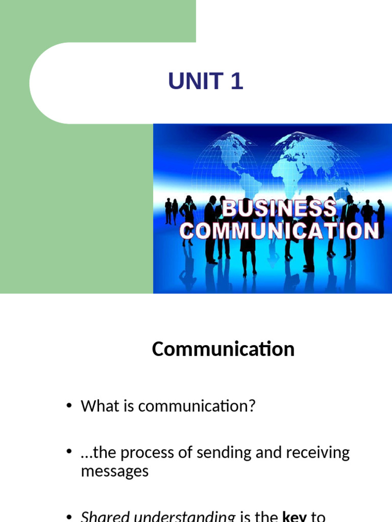Business Communication Unit1 | PDF | Communication | Information
