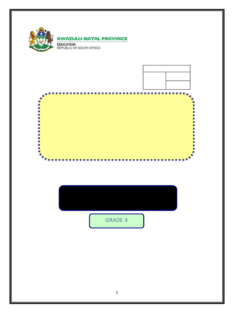 2025 District Grade 4 Maths Term 3 Test Memo | PDF | Mathematics