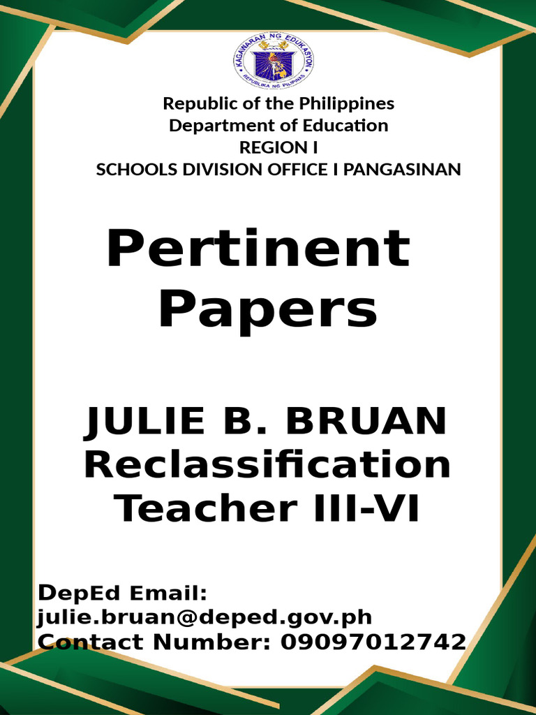 Teacher Reclassification Documents | PDF