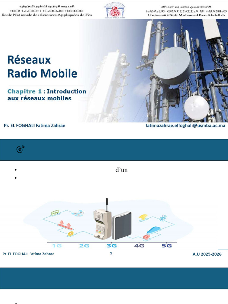 Évolution des réseaux mobiles : 1G à 5G | PDF | GSM | Réseau cellulaire