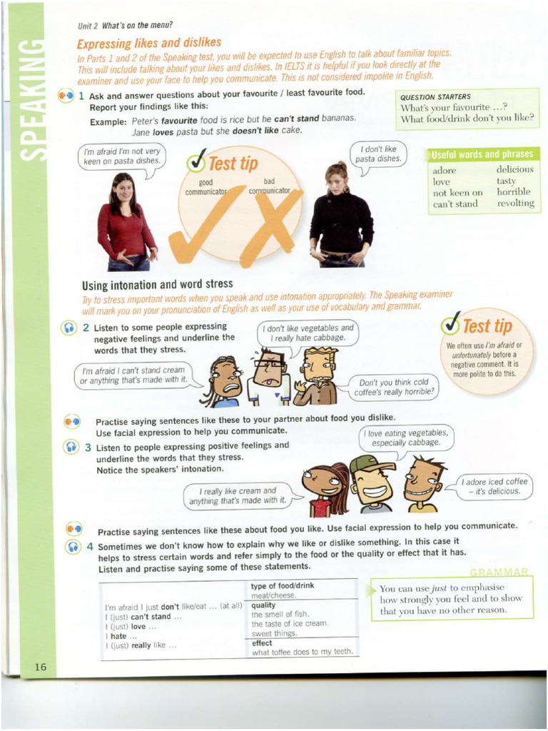 Speaking Unit 2 | PDF