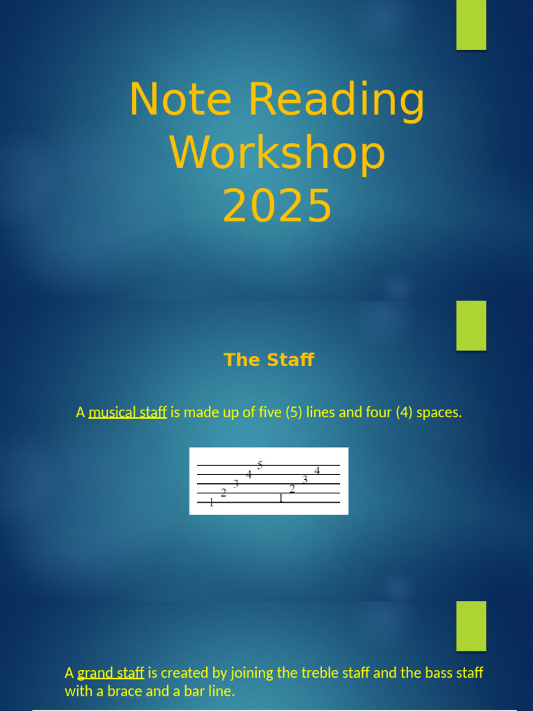 Note Reading Workshop | PDF | Tempo | Clef