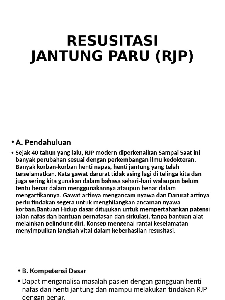 Resusitasi Jantung Paru (RJP) | PDF