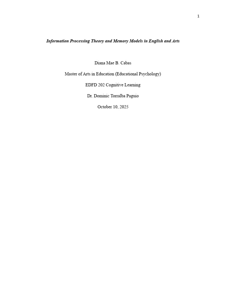 Memory Models in Education Practice | PDF | Learning | Recall (Memory)