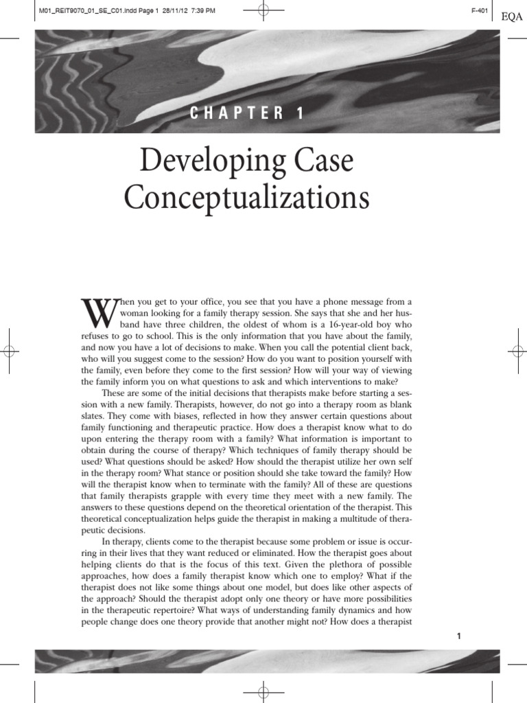 Family Therapy Case Conceptualization Guide | PDF | Psychotherapy ...