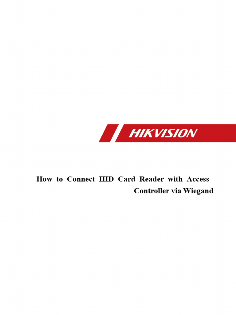Connect HID Card Reader to Access Controller | PDF | Computer ...
