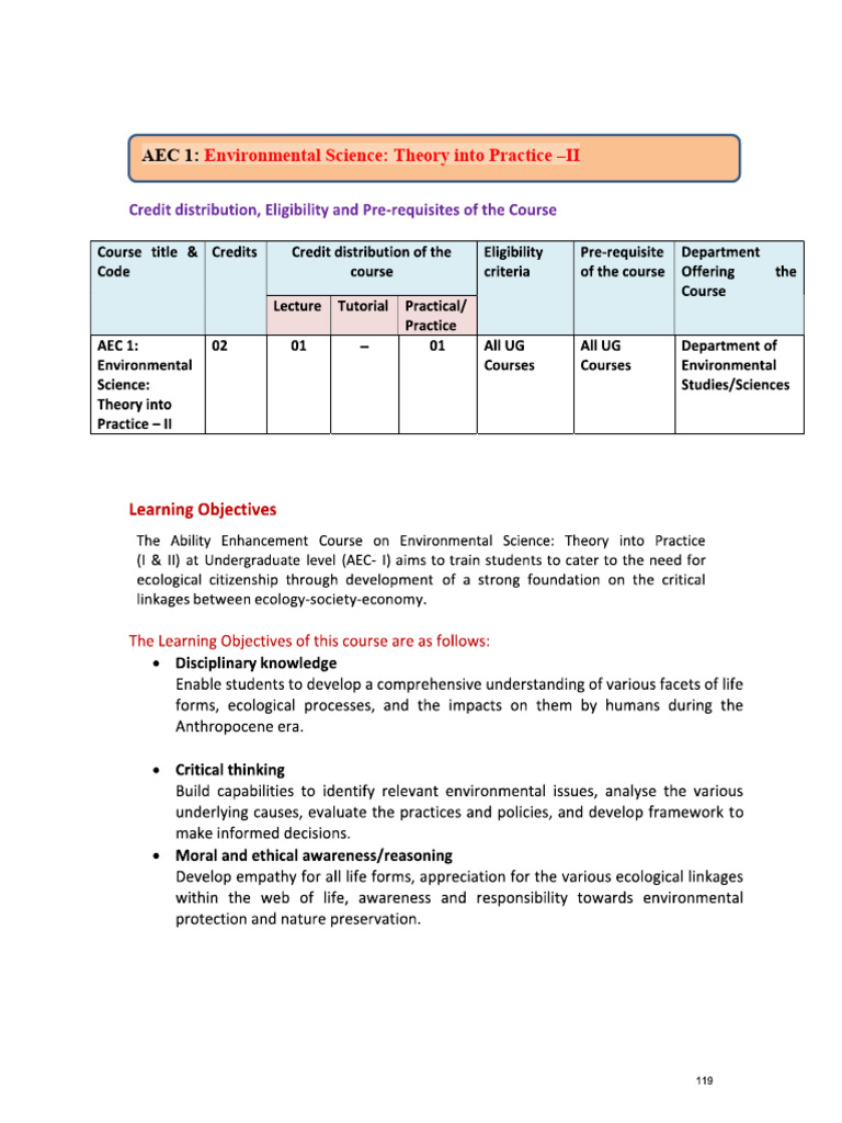 AEC Syllabus | PDF