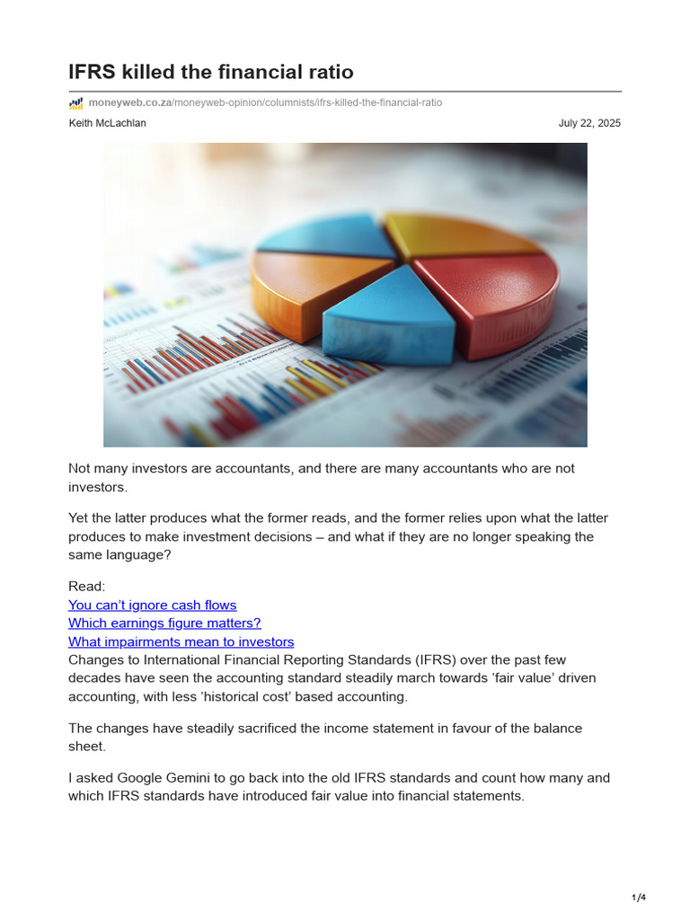 IFRS Impact on Financial Ratios Explained | PDF | Fair Value ...