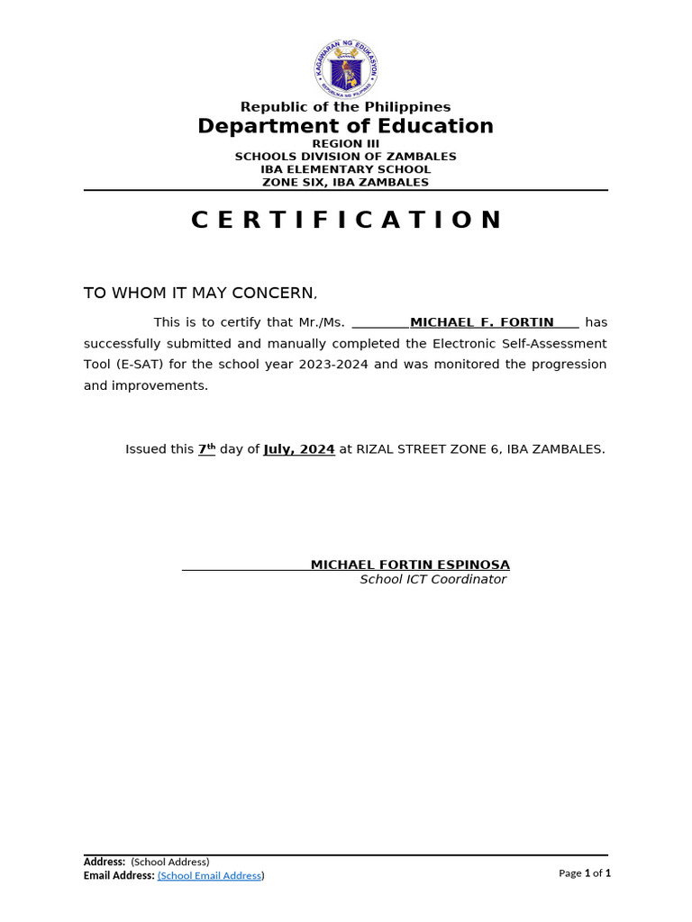 Ict e Sat Certification | PDF