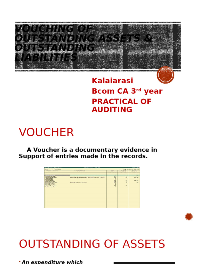 Auditing Outstanding Assets & Liabilities | PDF