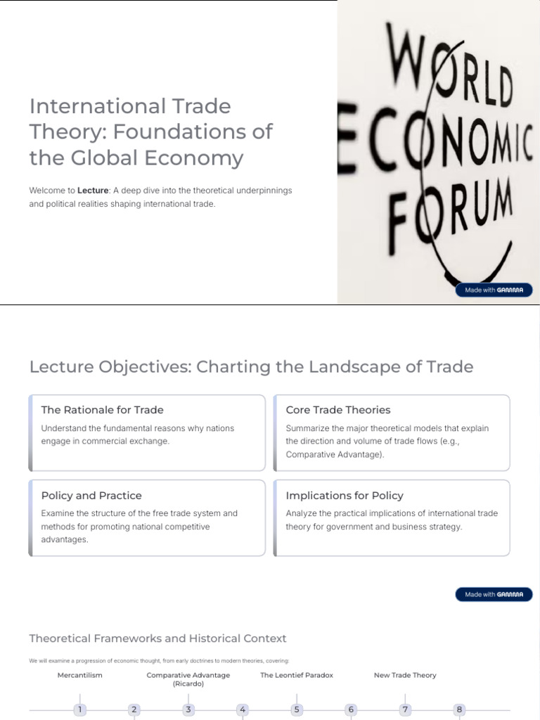 Foundations of International Trade Theory | PDF | Mercantilism ...