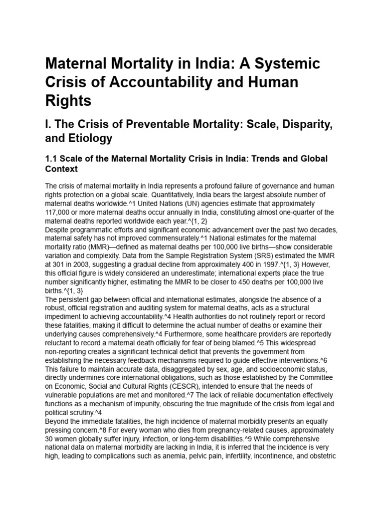 Maternal Mortality Crisis in India | PDF | Maternal Death