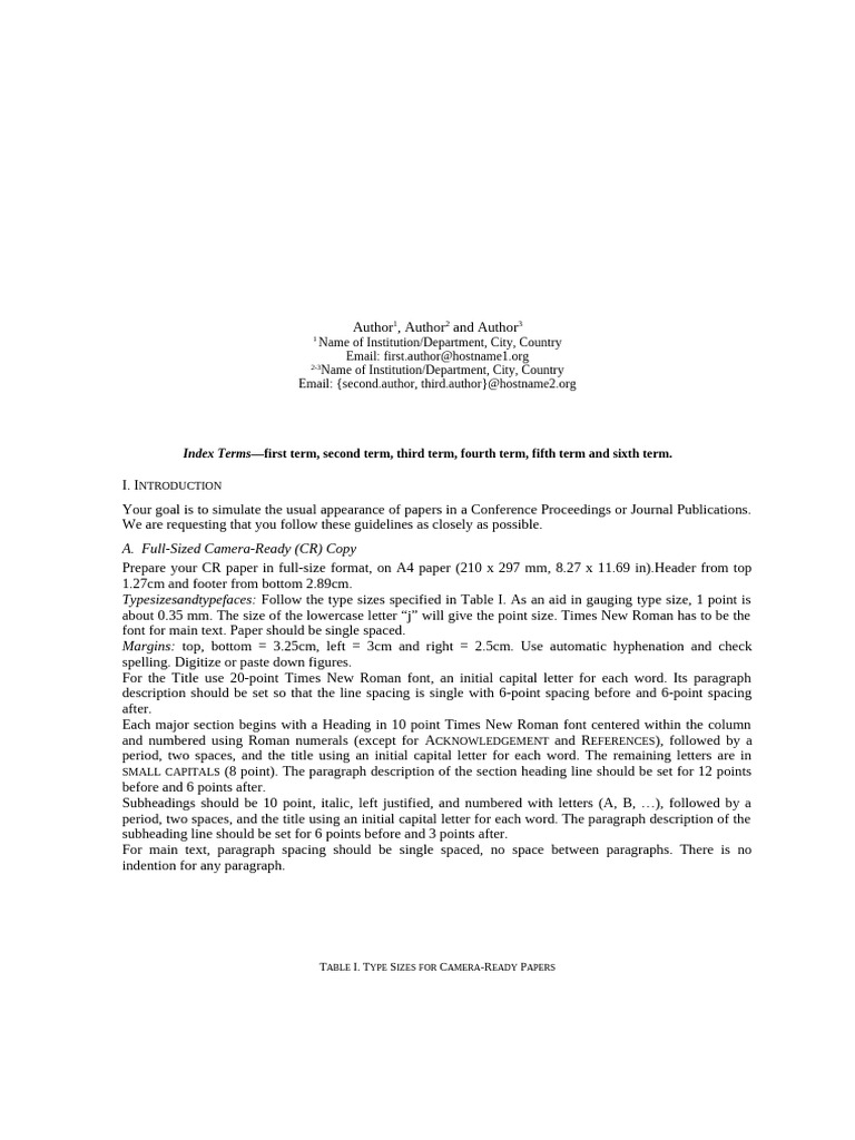 Camera-Ready Paper Submission Guidelines | PDF | Artificial ...