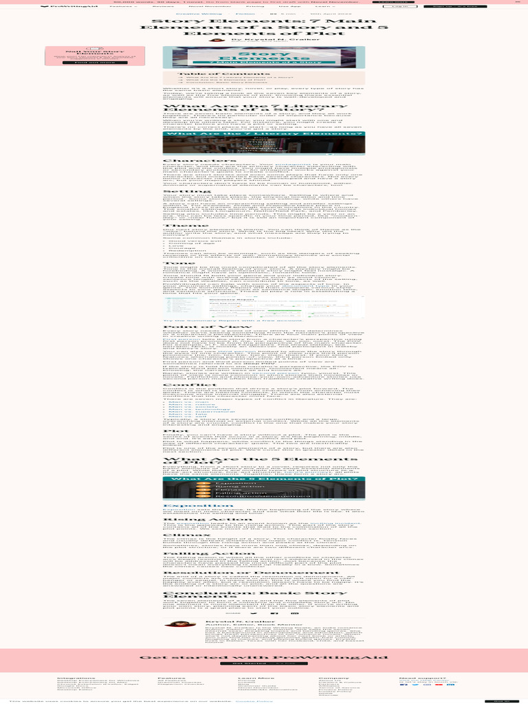 Key Story Elements Explained | PDF | Narration | Plot (Narrative)