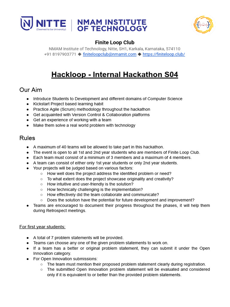 Hackloop S04: Student Hackathon Guide | PDF | Virtual Reality ...