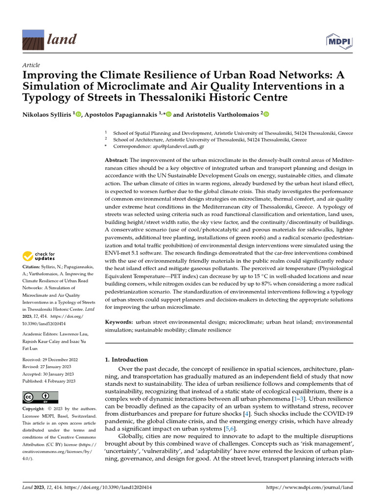 Urban Climate Resilience in Thessaloniki | PDF | Ecological Resilience ...